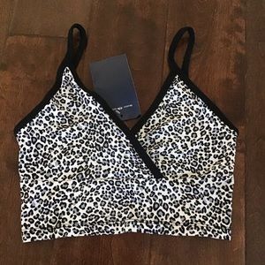 brandy melville blue black cheetah amara tank top